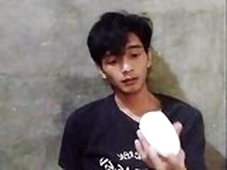 boy A Young Caitiff public schoolmate Experiments With His First Sex Toy - Part 1 young